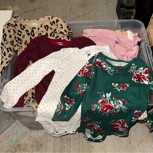 Carter's Multicolor Floral and Polka Dot Bodysuits